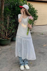 Long Sexy Transparent Summer Camisole Dress